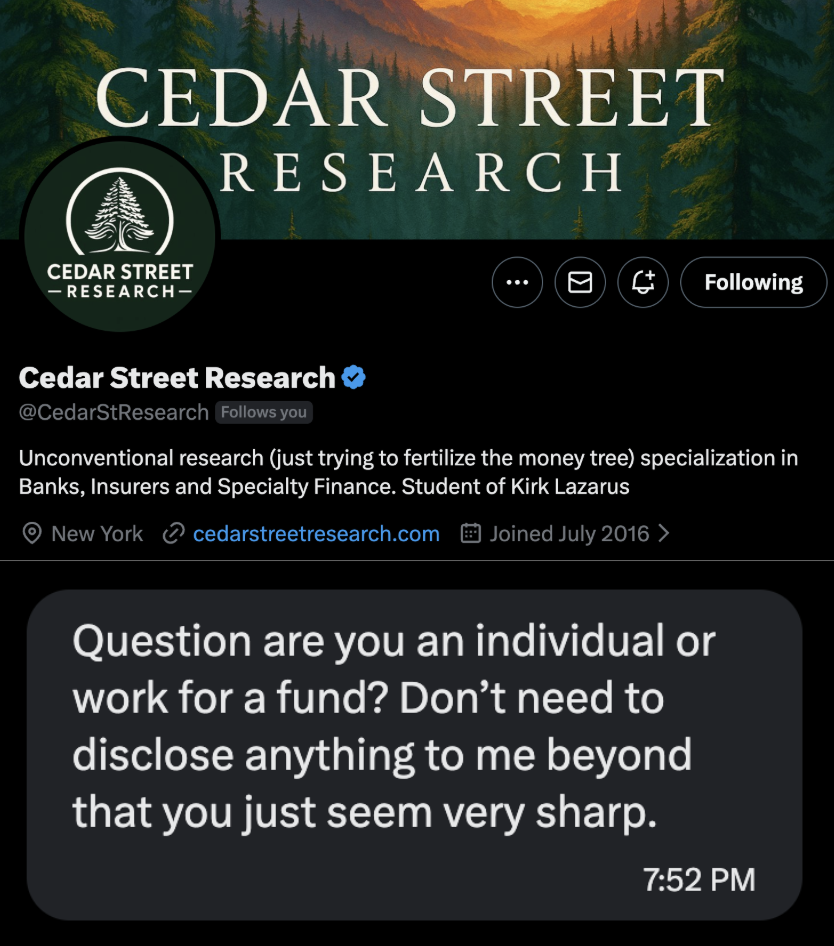 Cedar Street Research testimonial