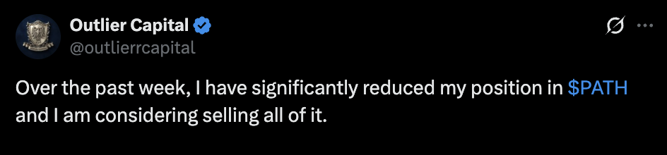 Selling PATH tweet